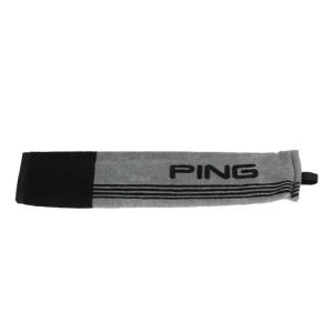 PING 214 Trifold golfový ručník šedo-černý Nízká Cena