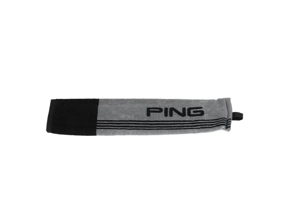 PING 214 Trifold golfový ručník šedo-černý Nízká Cena