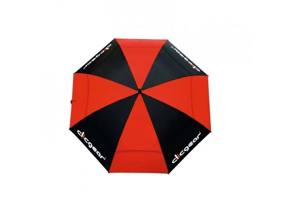 Oblíbený CLICGEAR deštník červený + Golfová samolepka černá