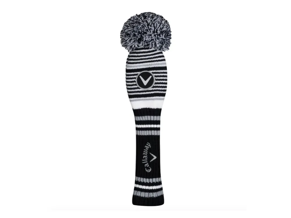 Oblíbený CALLAWAY Pom Pom headcover na fairwayové dřevo černo-šedo-bílý