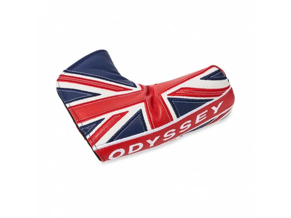 Pouze Dnes ODYSSEY Union Jack Blade headcover na putter modro-červeno-bílý + Golfová samolepka černá