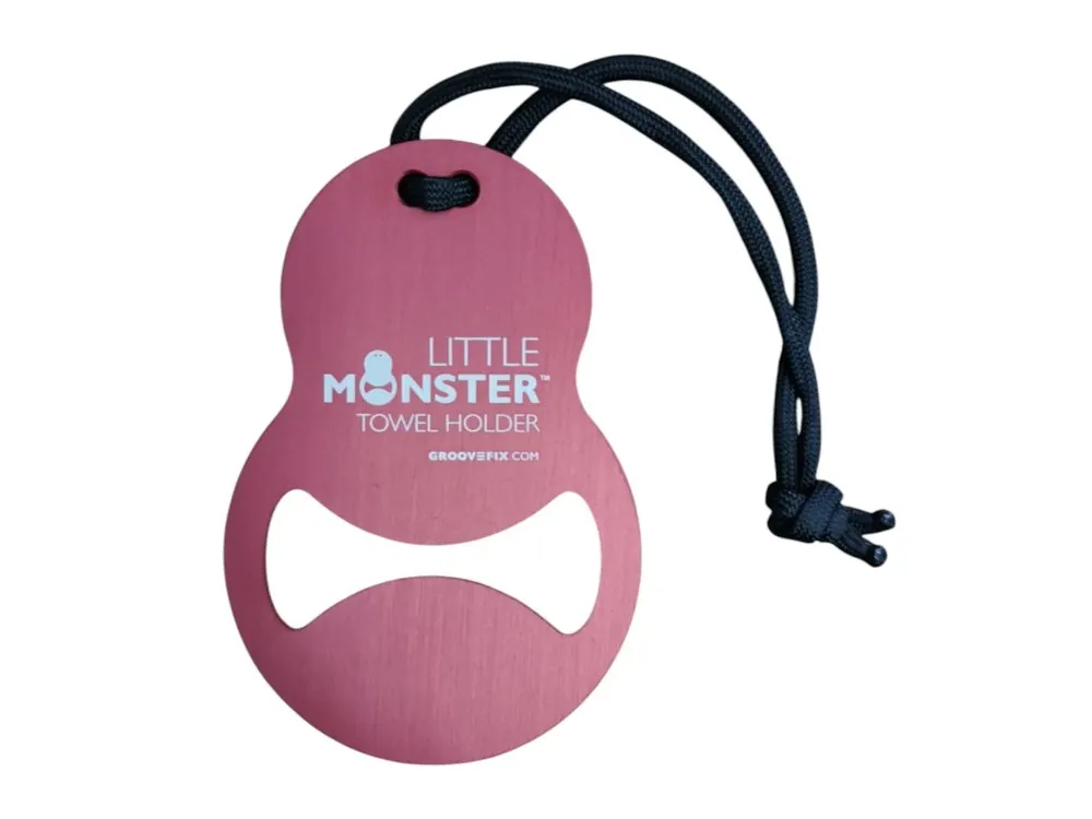 Aktuální GrooveFix Little Monster držák na ručník červený