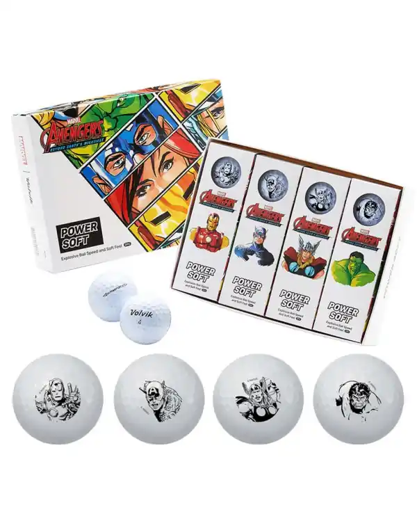 Nová Kolekce Golfové míčky Volvik PowerSoft Marvel Avengers (12 ks)