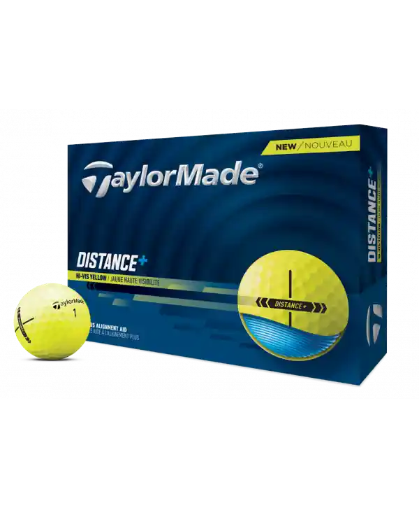 Golfové míčky TaylorMade Distance Plus Yellow (12 ks) Kup Teď