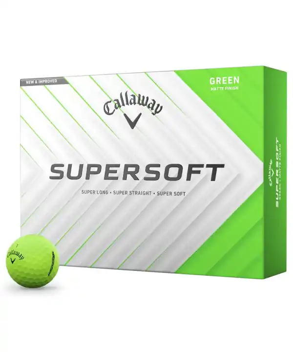Golfové míčky Callaway Supersoft Matte Green (12 ks) Levný