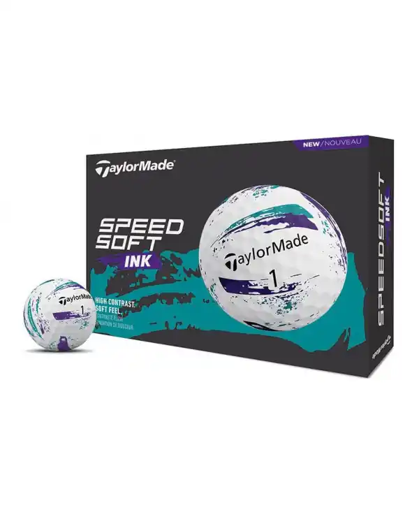 Golfové míčky TaylorMade SpeedSoft INK Purple/Teal (12 ks) Cenově Výhodný