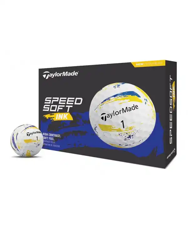 Golfové míčky TaylorMade SpeedSoft INK Yellow/Blue (12 ks) Speciální Cena