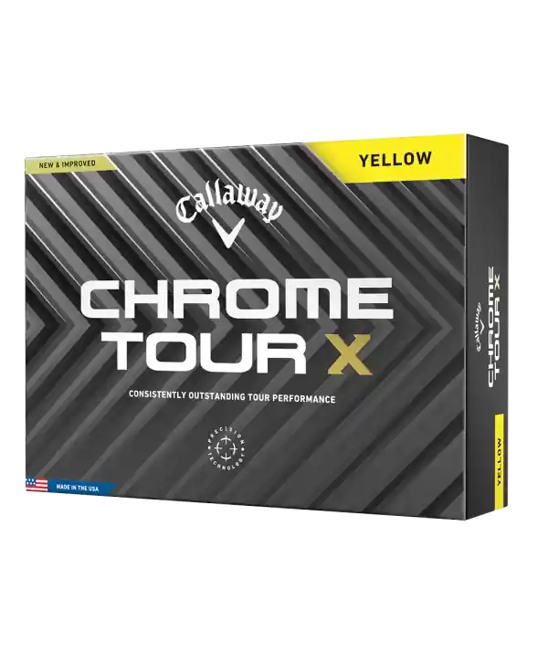 Golfové míčky Callaway Chrome Soft Tour X Yellow (12 ks) Koupit Online