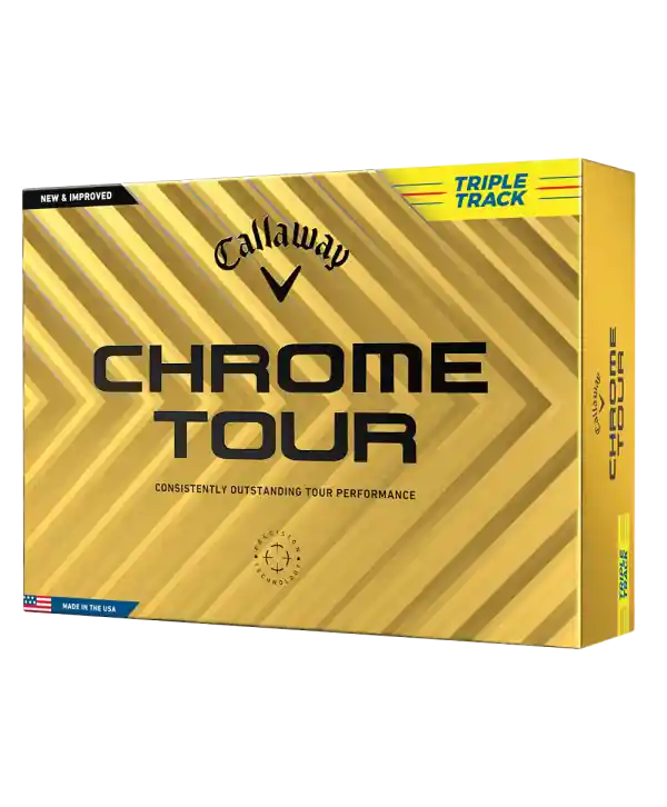 Golfové míčky Callaway Chrome Tour Triple Track Yellow (12 ks) Novinka