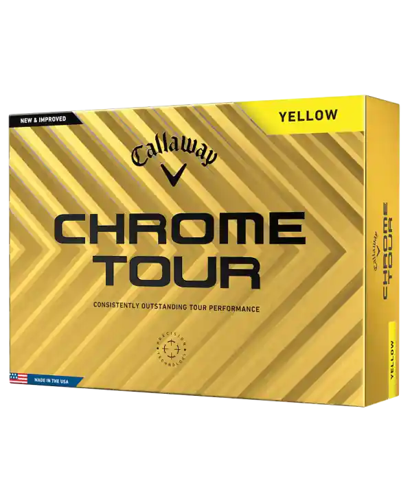 Golfové míčky Callaway Chrome Tour Yellow (12 ks) Finální Výprodej