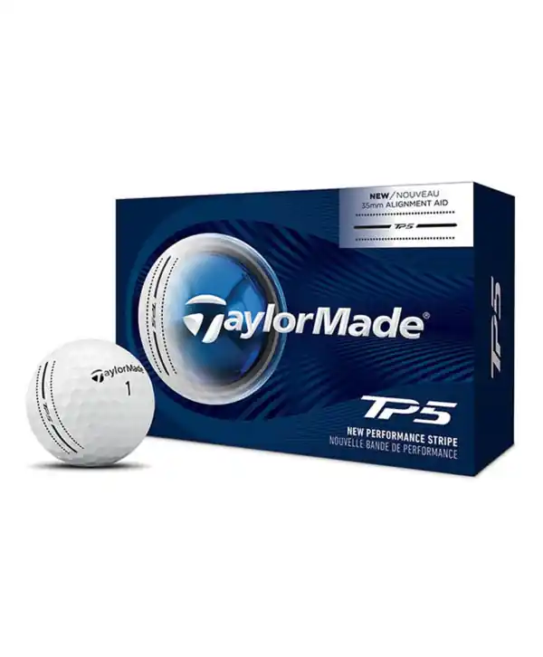Sezónní Sleva Golfové míčky TaylorMade TP5 Performance Stripe (6 ks)