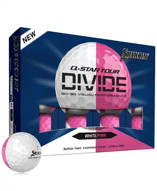 Časově Omezené Golfové míčky Srixon Q-Star Tour 2 White/Pink (12 ks)