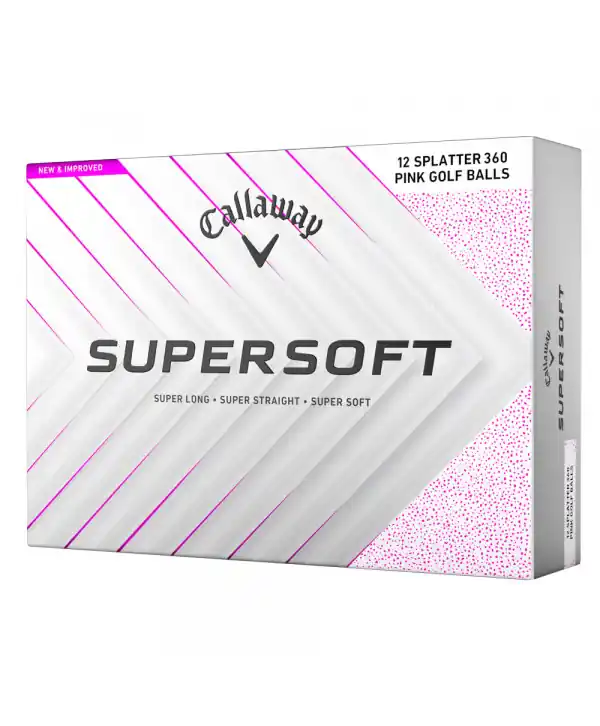 Bezpečná Platba Golfové míčky Callaway Supersoft Splatter 360 Pink (12 ks)
