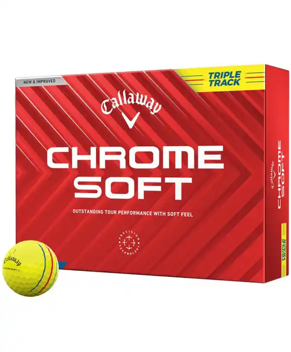 Golfové míčky Callaway Chrome Soft Triple Track Yellow Oblíbený