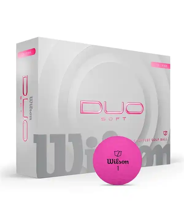 Sleva Golfové míčky Wilson Duo Soft Pink (12 ks)
