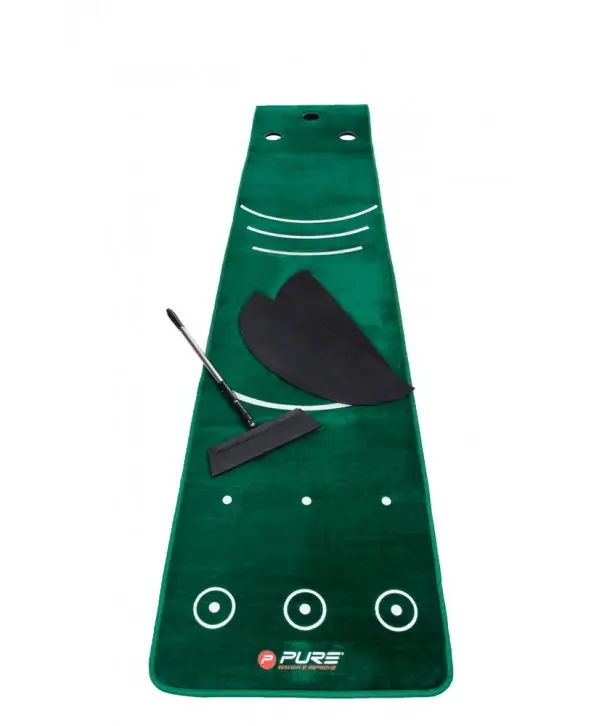 Akce Patovací koberec Pure2improve Dual Grain Putting Mat with Broom