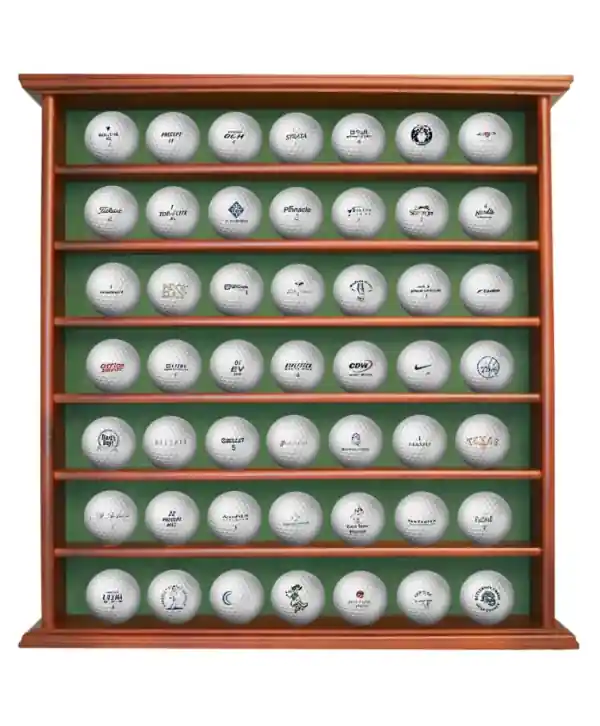 Zlevněný Dřevěná vitrína na golfové míčky (49ks)